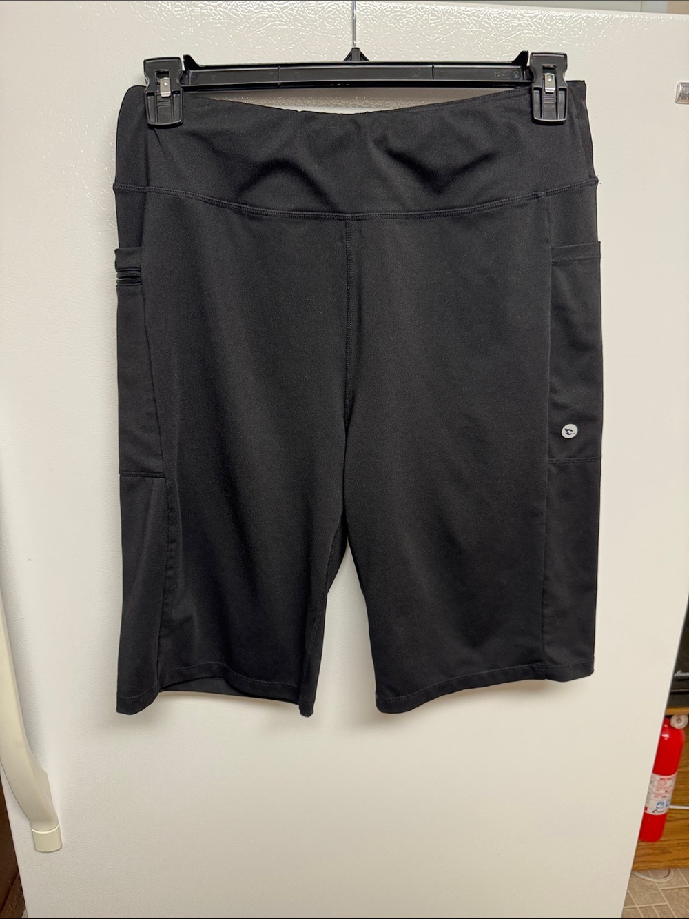 Baleaf Black High-Waist Bike Shorts with Side Pockets